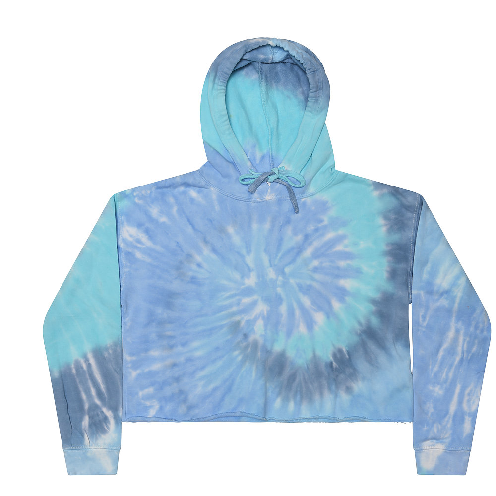 Colortone 8333 - Adult Tie Dye Crop Top Hoodie