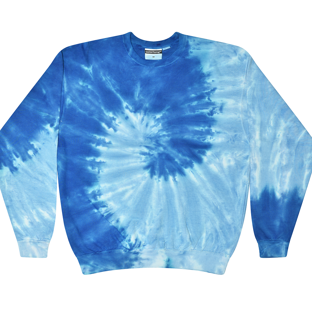 Colortone 8100 - Tie Dye Crew Neck Fleece $18.14 - Sweatshirts