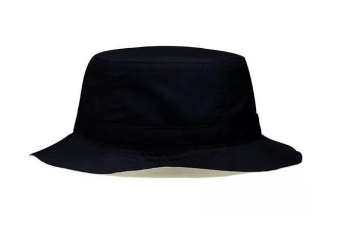Polyester microfiber reversible two tone color six panel bucket hats