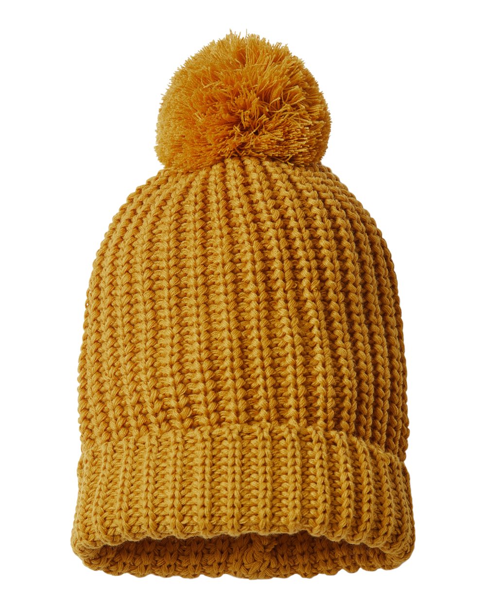 Richardson 143R - Chunky Cable with Cuff & Pom Beanie