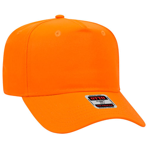 Neon polyester twill solid color six panel five panel low crown golf style caps