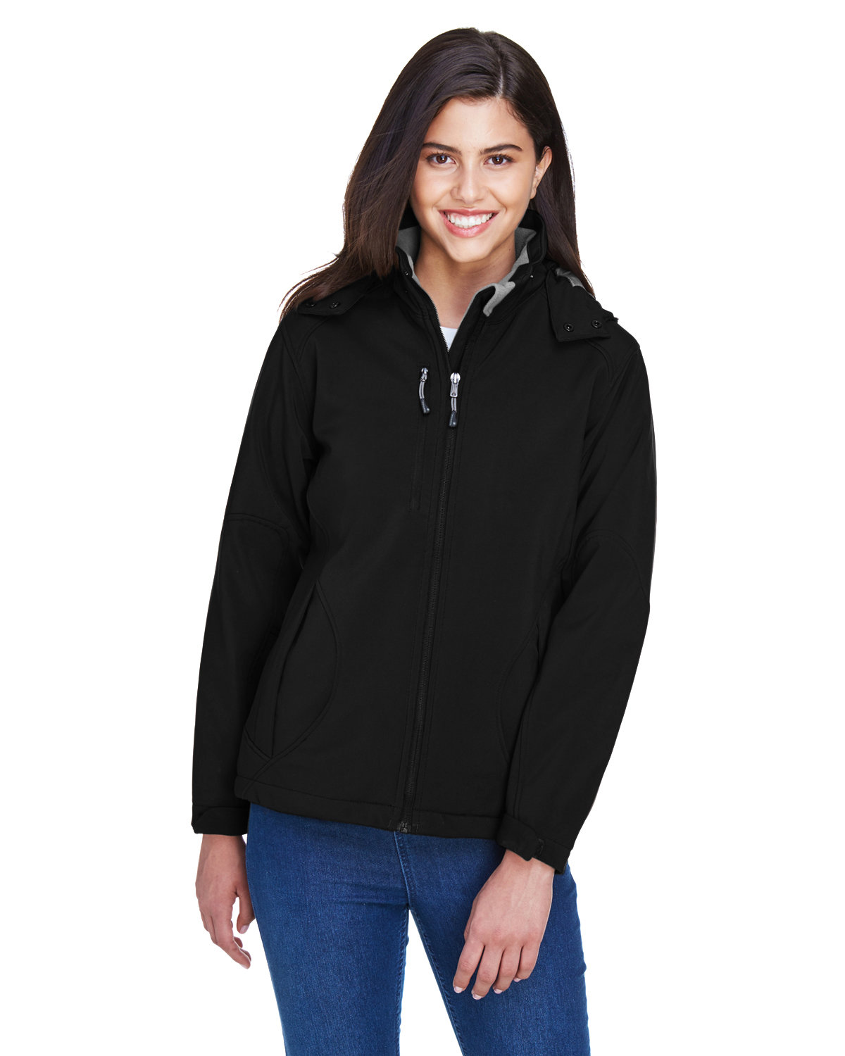 North End 78080 - Ladies' Glacier Insulated Three-Layer Fleece Bonded Soft Shell Jacket with Detachable Hood