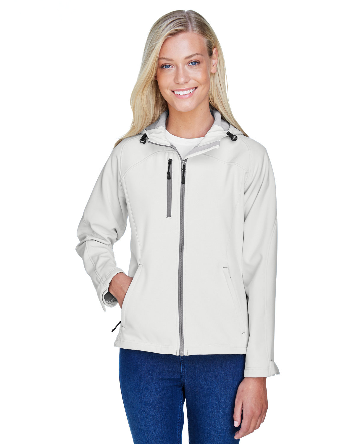 North End 78166 - Ladies' Prospect Two-Layer Fleece Bonded Soft Shell Hooded Jacket