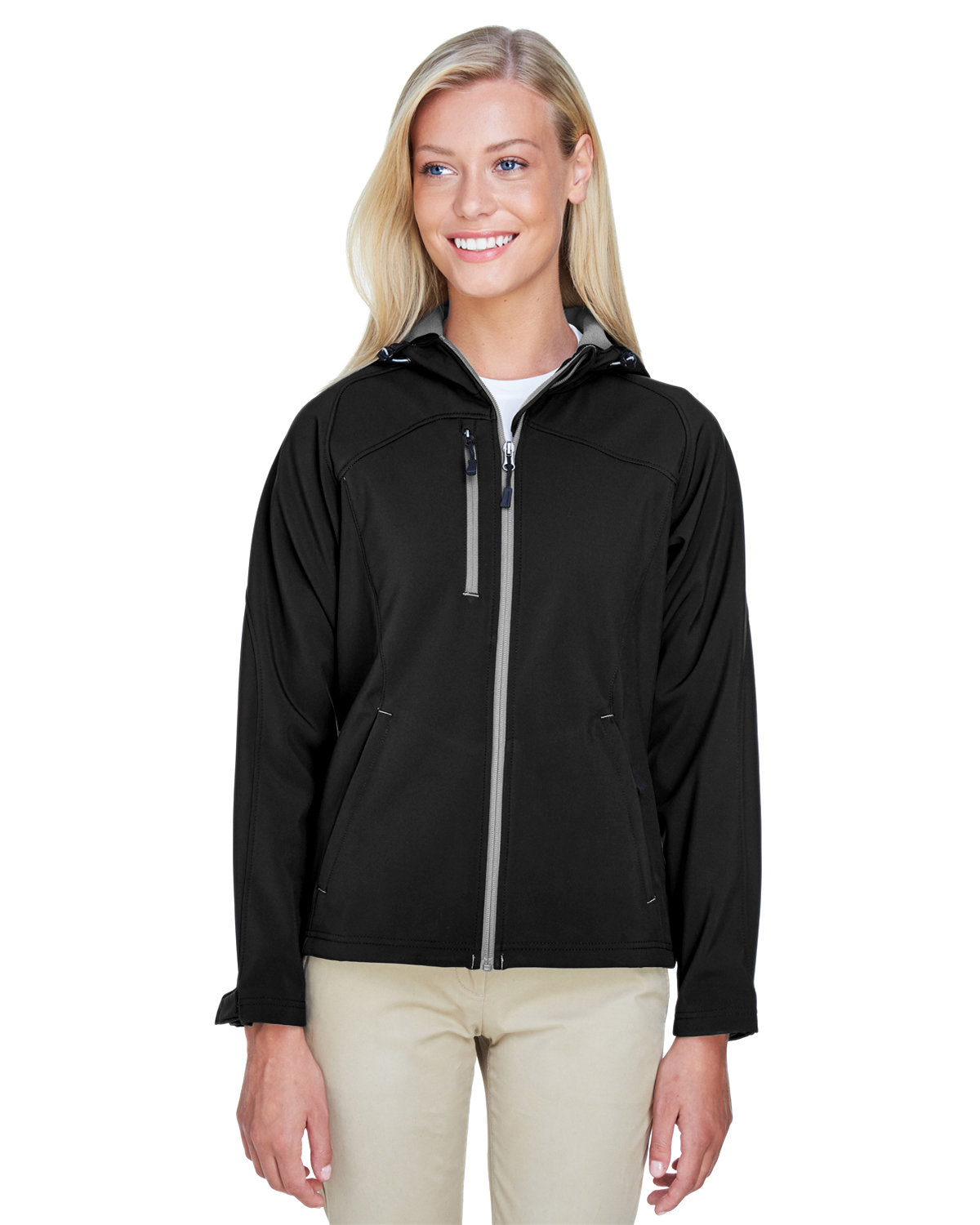 North End 78166 - Ladies' Prospect Two-Layer Fleece Bonded Soft Shell Hooded Jacket