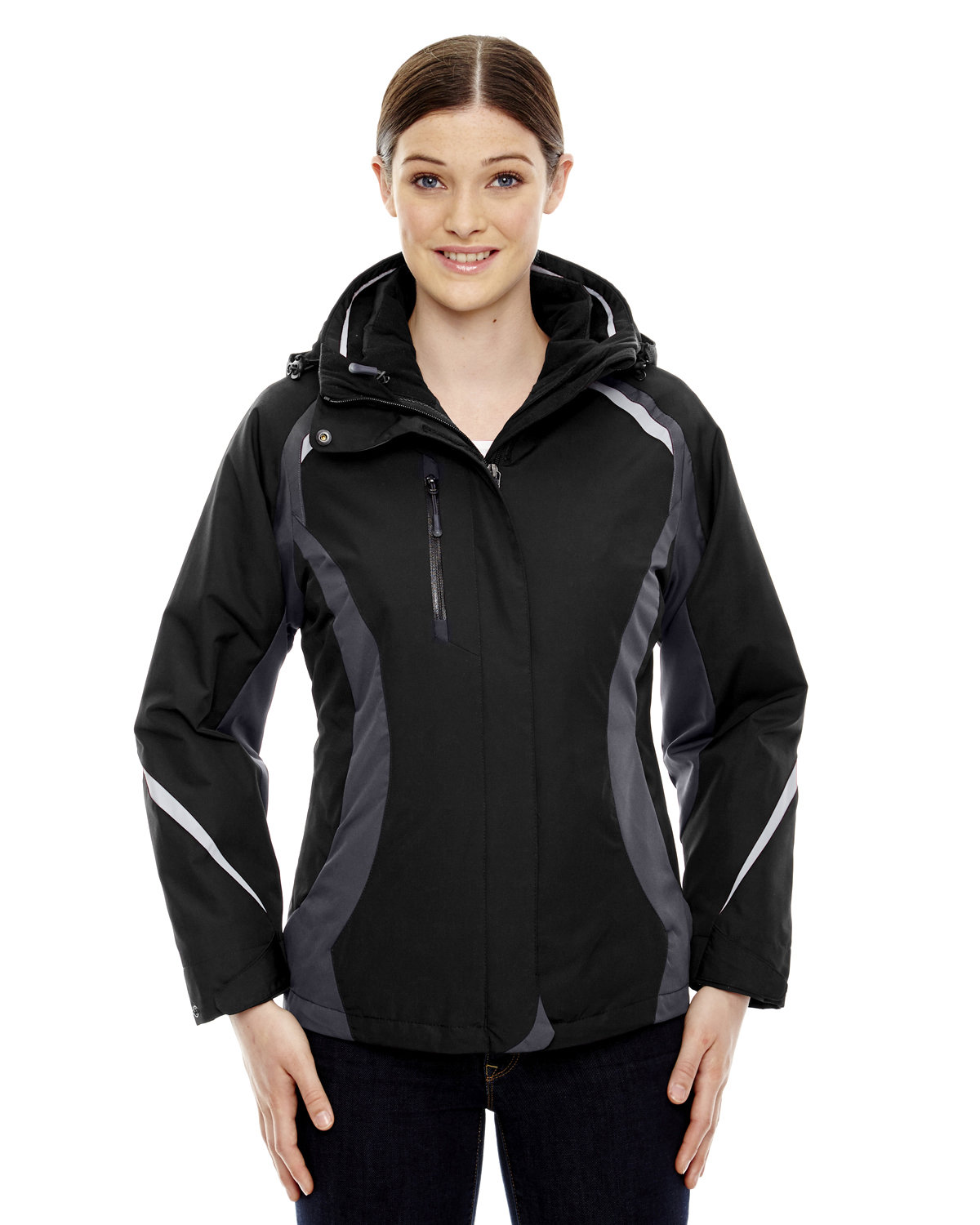 North End 78195 - Ladies' Height 3-In-1 Jacket With Insulated Liner