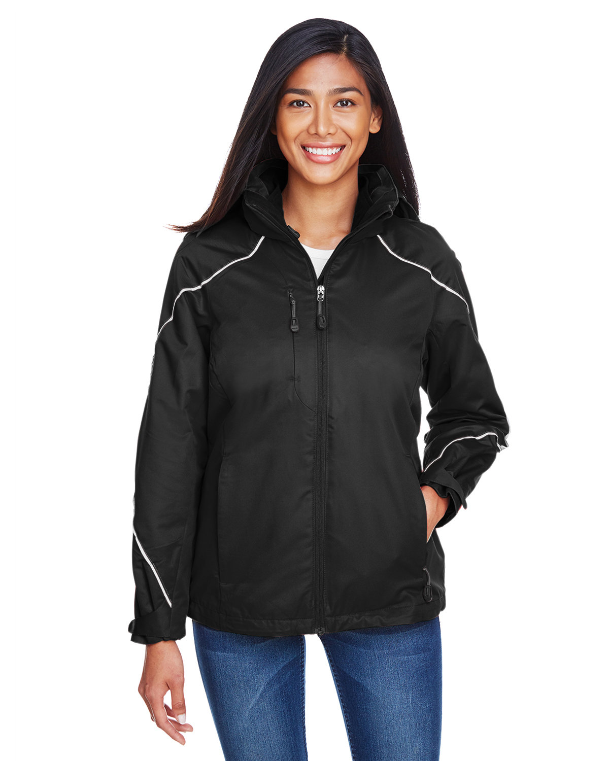 North End 78196 - Ladies' Angle 3-in-1 Jacket with Bonded Fleece Liner