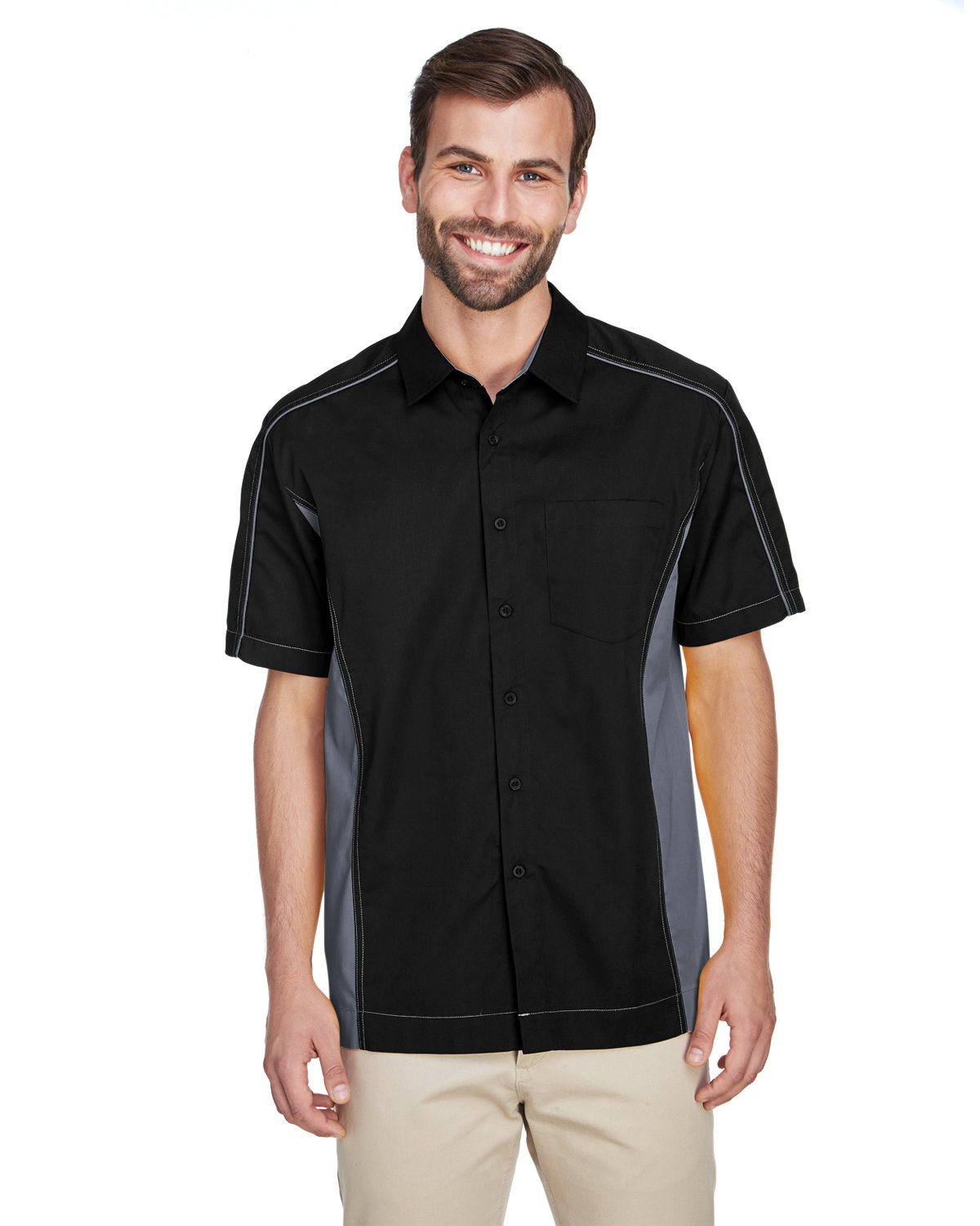 North End 87042 - Men's Fuse Colorblock Twill Shirt
