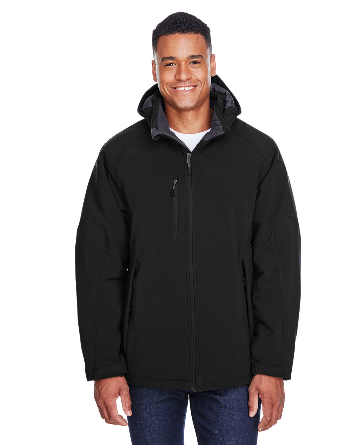 North End 88159 - Men's Glacier Insulated Three-Layer Fleece Bonded Soft Shell Jacket with Detachable Hood
