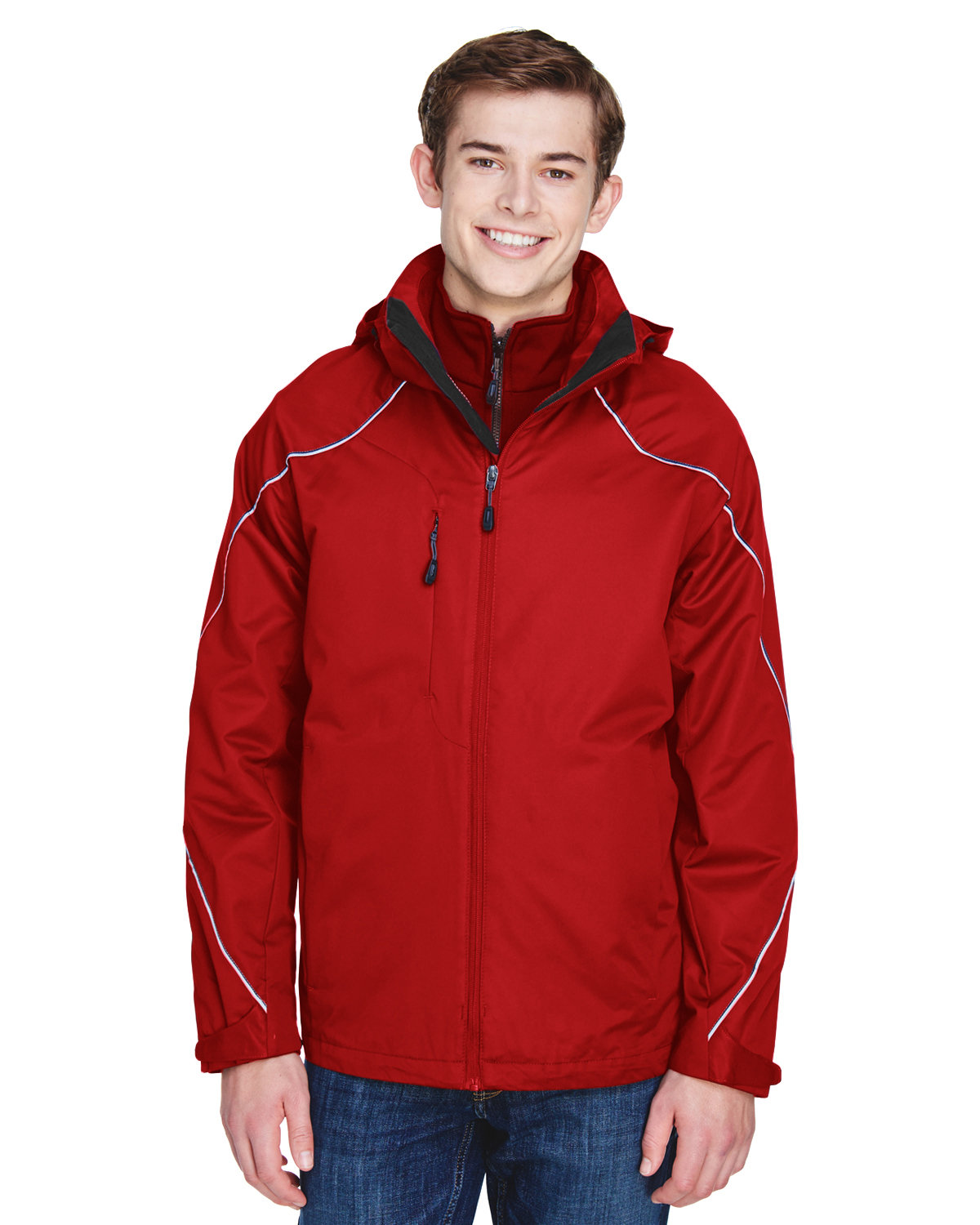 North End 88196T - Men's Tall Angle 3-In-1 Jacket With With Bonded Fleece Liner
