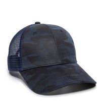 Outdoor Cap OC802 - Etched Camo Weathered Meshback Cap