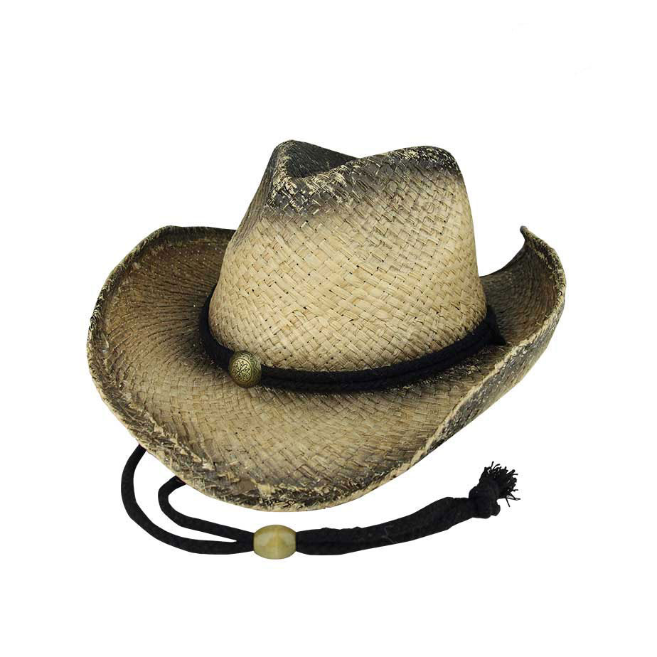 Mega Cap 8158 - Outback Tea Stained Raffia Straw Cowboy Hat