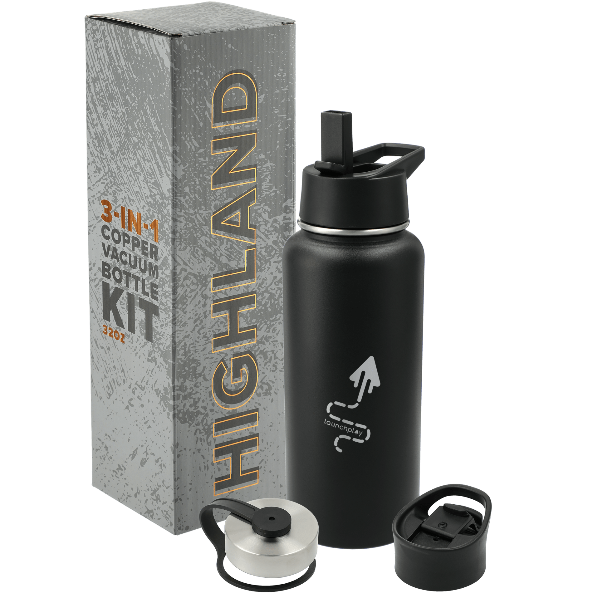LEEDS 1600-34 - Highland 3-in-1 Copper Vacuum Bottle Kit 32oz
