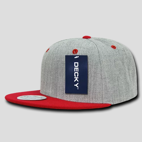click to view Heather Grey/Red