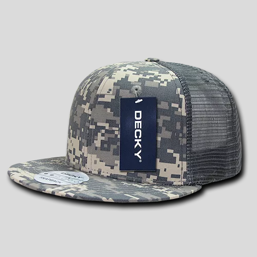 Decky 241 - 6 Panel High Profile Structured Ripstop Trucker