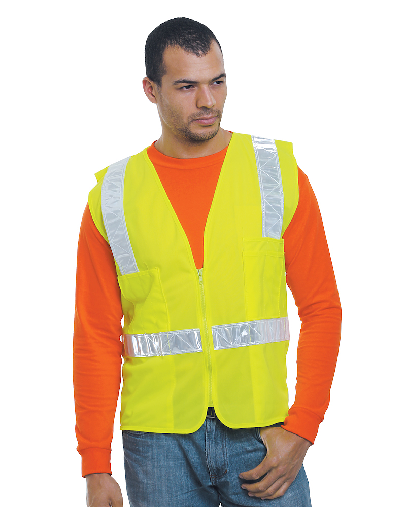 Bayside 3788 - Made In USA ANSI Surveyors Solid Vest