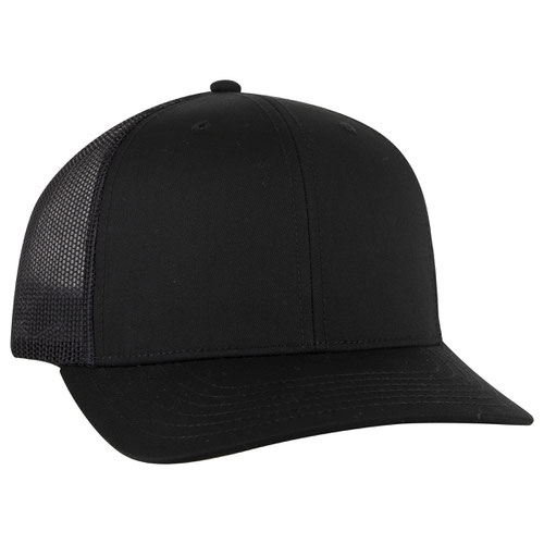 OTTO Cap 112-1 - 6 Panel Cotton Blend Structured Mid Profile Trucker Hat