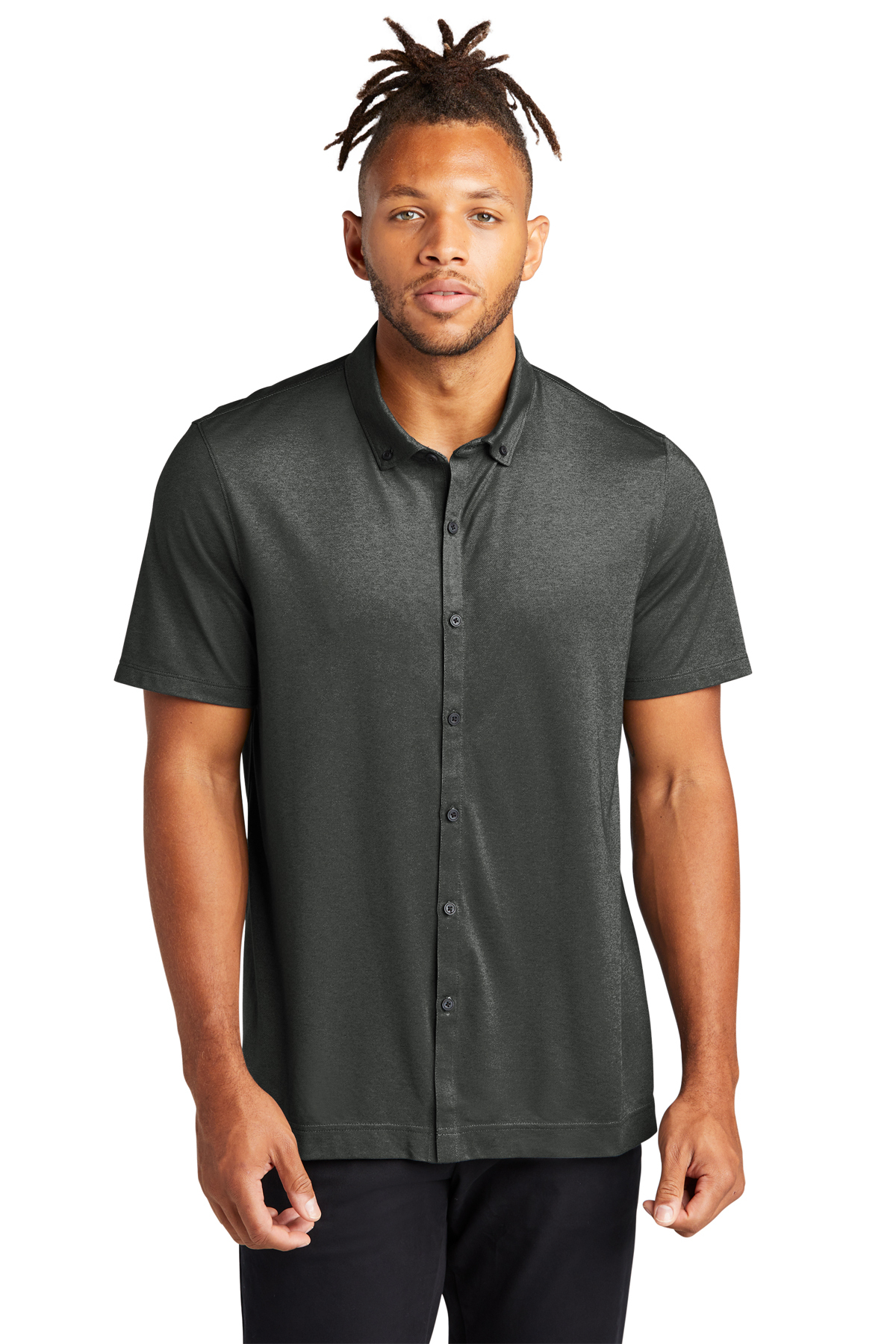 Mercer+Mettle™ MM1006 - Stretch Pique Full-Button Polo