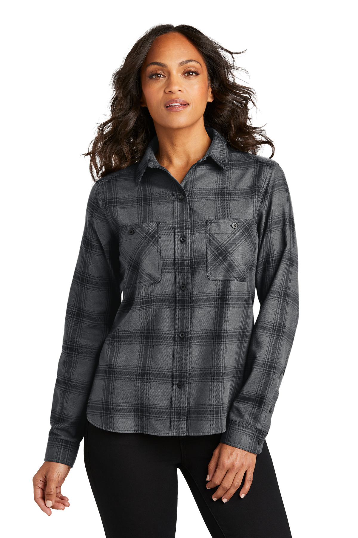 click to view Grey/ Black Open Plaid