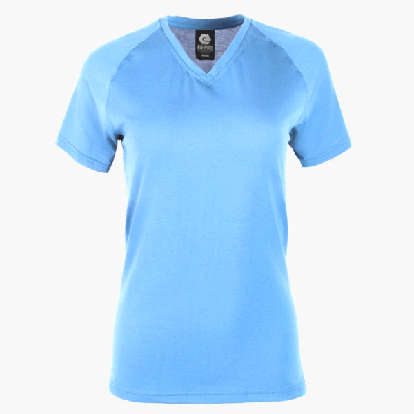 EG-PRO H123 - Varsity Women's V-Neck Short Sleeve Tee Shirt