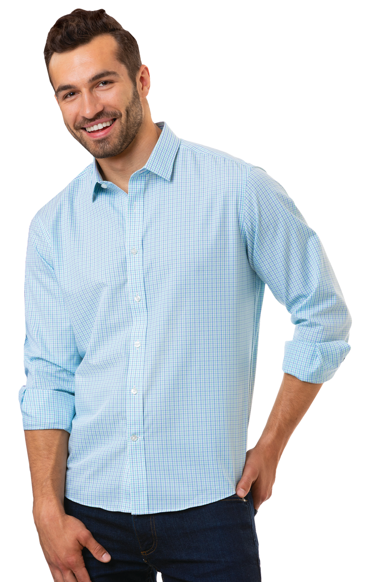 Blue Generation BG7270 - Mens Long Sleeve Tricolor Plaid Shirt