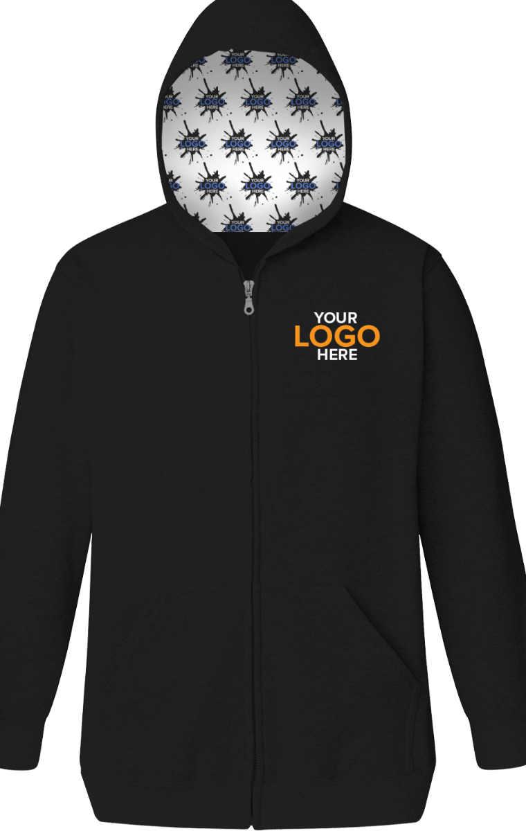 Blue Generation BG9304ZH - Your Logo Here Adult Zip Front Hoodie