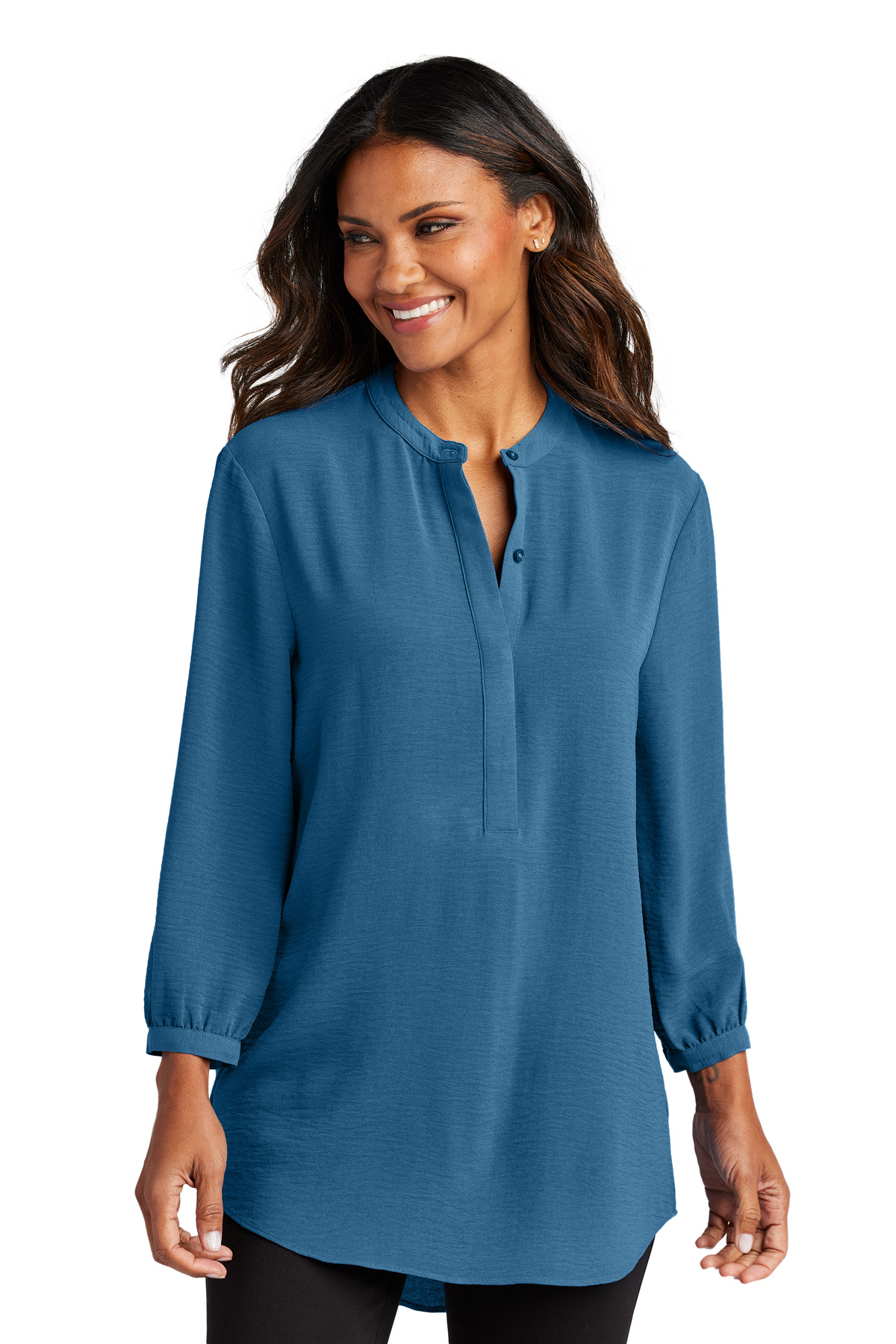 Port Authority® LW713 - Ladies 3/4-Sleeve Textured Crepe Tunic