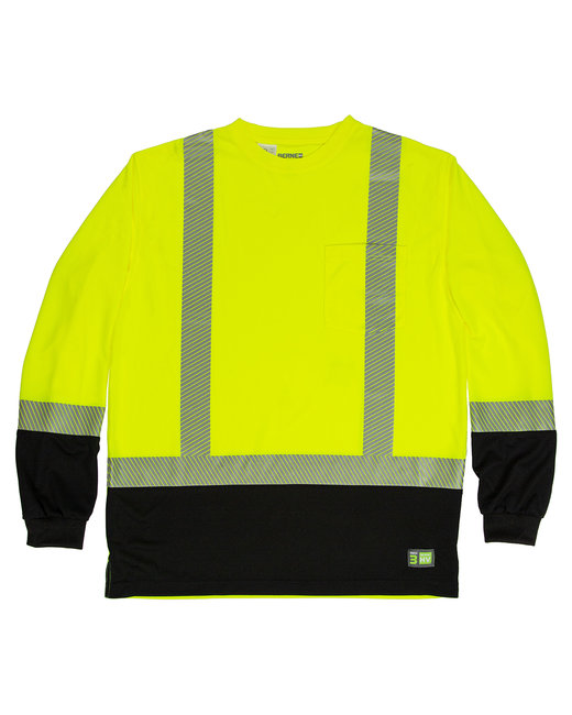 Berne Workwear HVK018 - Men's Hi-Vis Class 3 Color Blocked Long-Sleeve T-Shirt