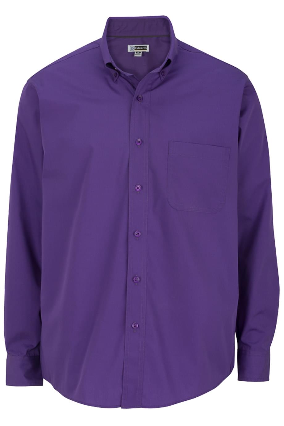 Edwards Garment 1295 - Men's Long Sleeve Soft Touch Poplin Shirt