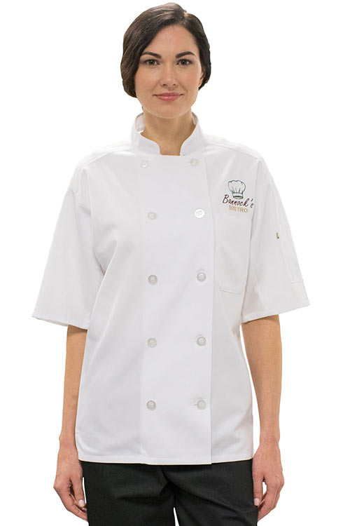 Edwards Garment 3333 - Ten Button Chef Coat With Back Mesh