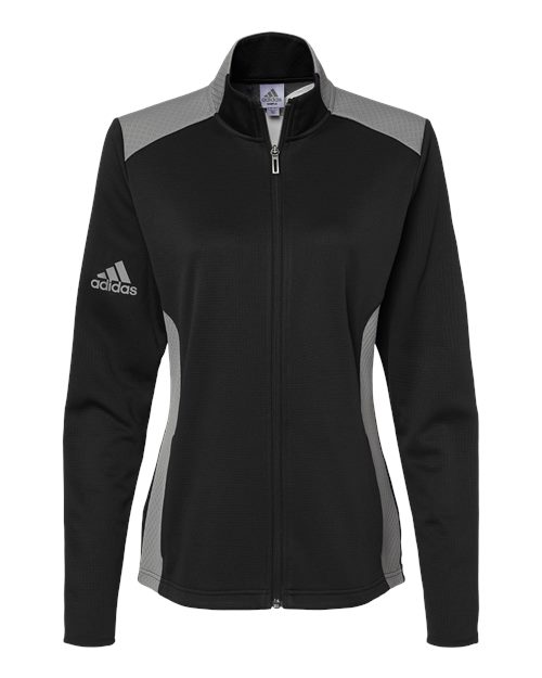 Adidas A529 - Women's Textured Mixed Media Full-Zip Jacket