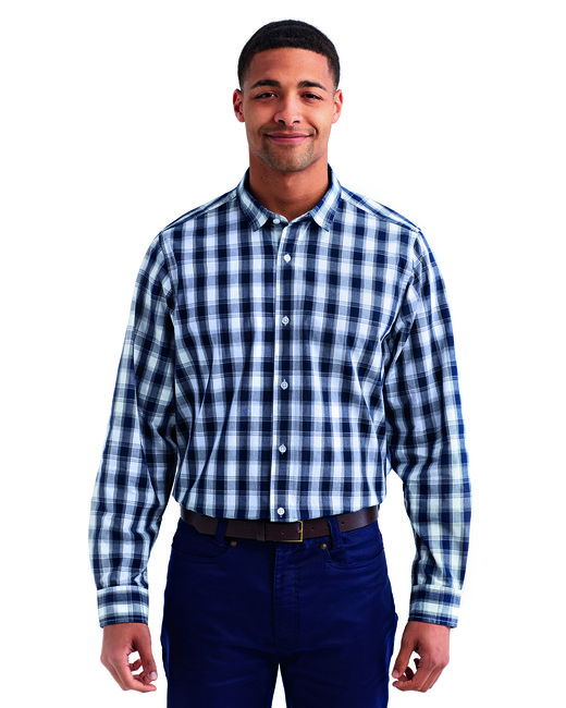 Artisan Collection by Reprime RP250 - Men's Mulligan Check Long-Sleeve Cotton Shirt