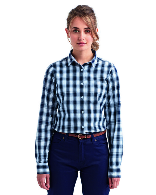 Artisan Collection by Reprime RP350 - Ladies' Mulligan Check Long-Sleeve Cotton Shirt
