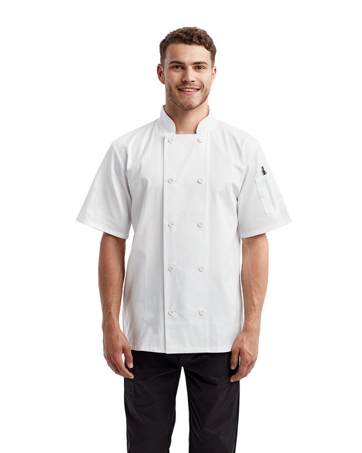 Artisan Collection by Reprime RP656 - Unisex Short-Sleeve Recycled Chef's Coat