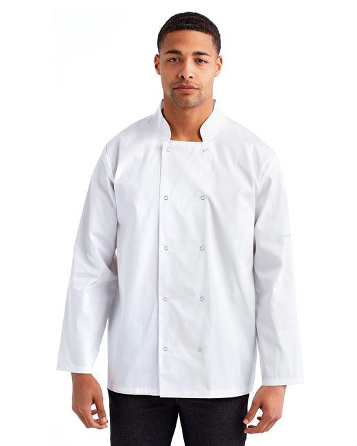 Artisan Collection by Reprime RP665 - Unisex Studded Front Long-Sleeve Chef's Jacket