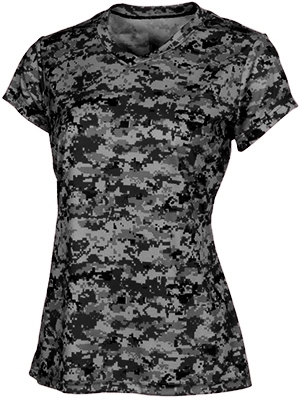 BAW Athletic Wear CM17 - Ladies XT Digital Camo V-Neck Shirt