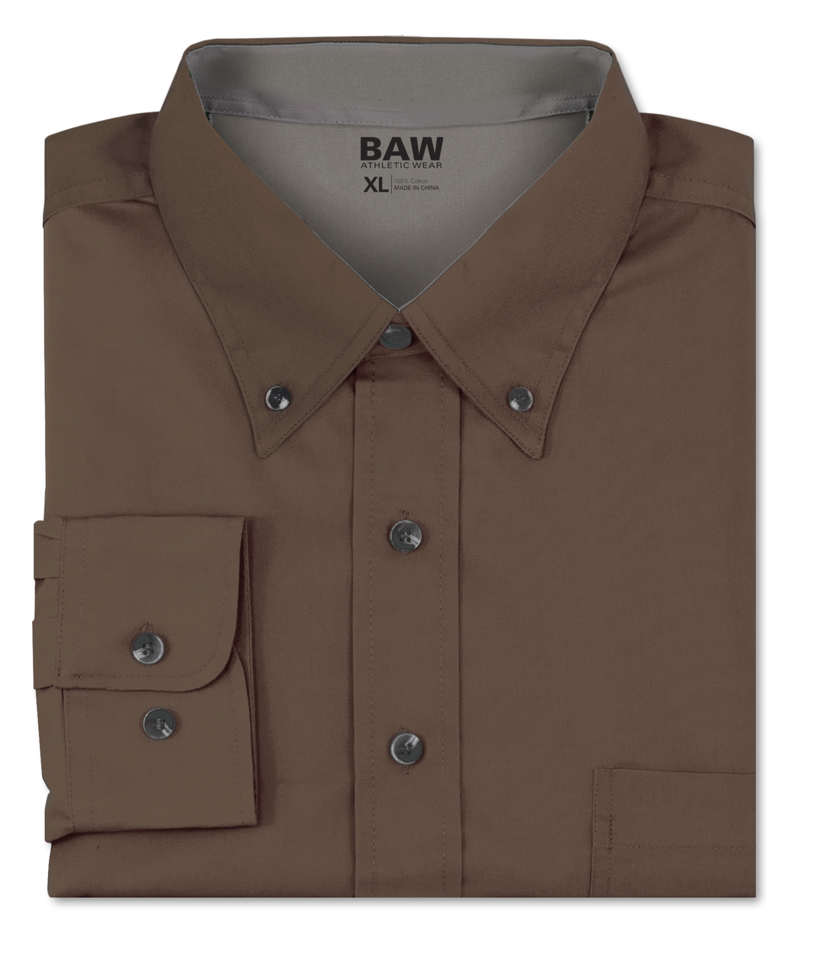 BAW Athletic Wear TL301 - Men's Classic Long Sleeve Twill Shirt