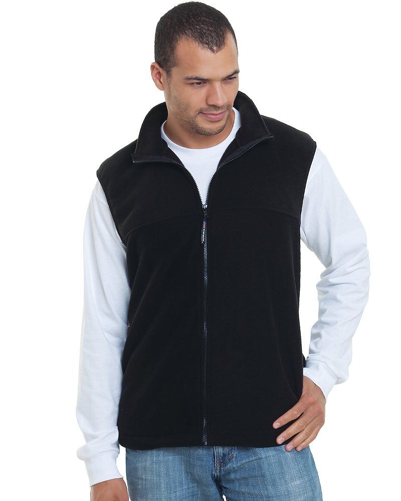 Bayside 1120 - Made In USA Unisex Full Zip Polar Fleece Vest