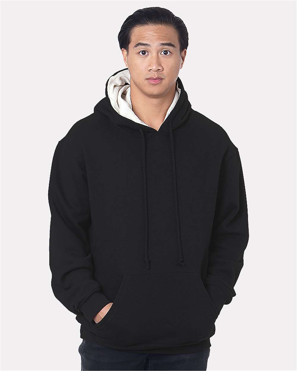 Bayside 930 - USA-Made Super Heavy Thermal Lined Hooded Sweatshirt