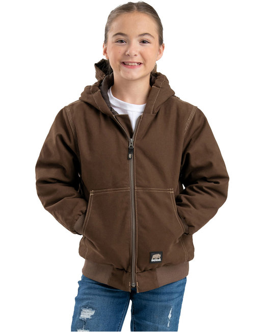 Berne Workwear BHJ61 - Youth Highland Softstone Duck Hooded Jacket