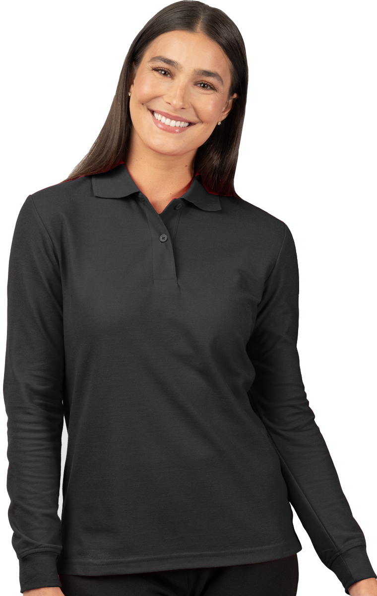 Blue Generation BG6502 - Ladies' Soft Touch Long Sleeve Pique Polo