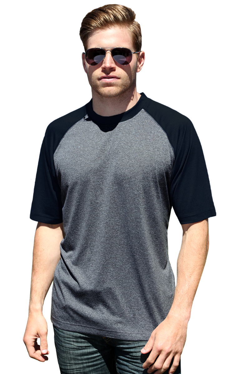 Blue Generation BG7305 - Adult Short Sleeve Crew Neck Baseball Tee Shirt