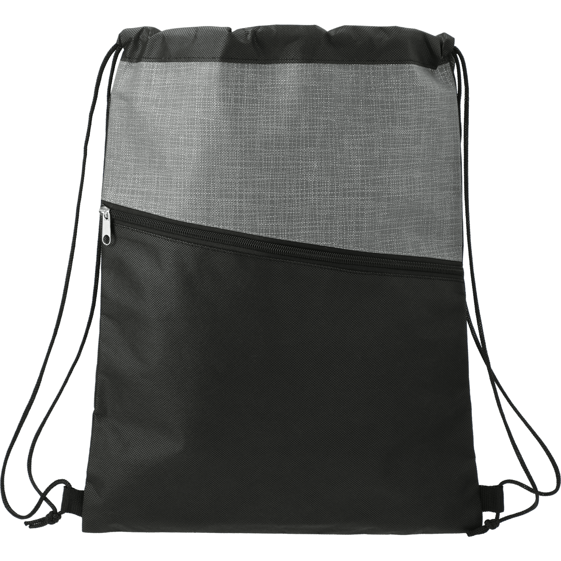 Bullet SM-5803 - Cross Weave Zippered Drawstring Bag