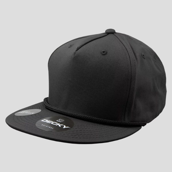 Decky 1041 - 5 Panel High Profile Structured Cotton/Poly Blend Snapback