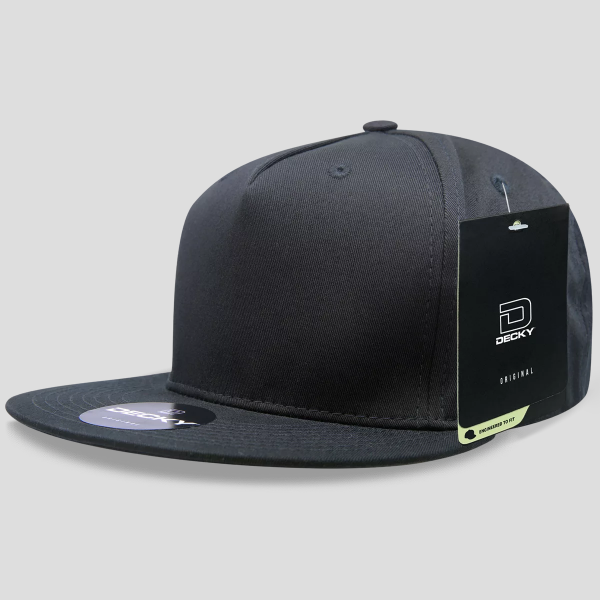 Decky 1064G - 5 Panel High Profile Structured Cotton/Poly Blend Snapback