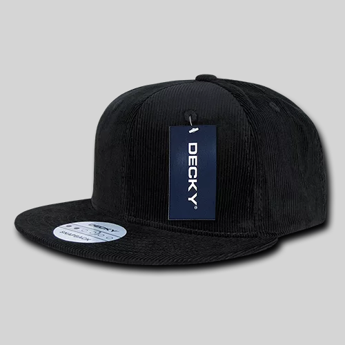 Decky 1076 - 6 Panel High Profile Structured Corduroy Snapback