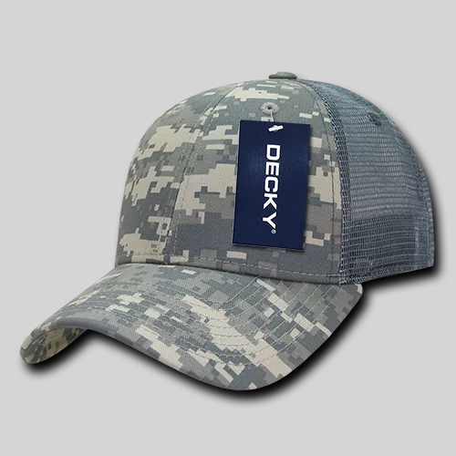 Decky 218 - 6 Panel Low Profile Structured Camo Trucker