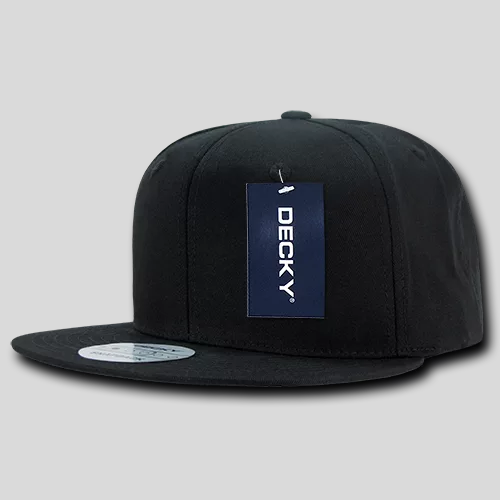 Decky 361 - 6 Panel High Profile Structured Cotton/Poly Blend Snapback