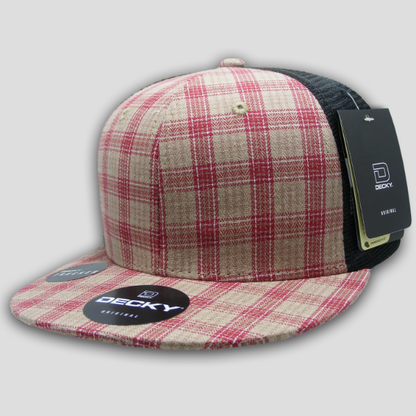 Decky 6016 - 6 Panel High Profile Structured Plaid Trucker