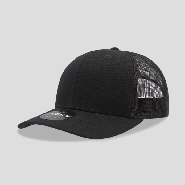 Decky 6021 - 6 Panel Mid Profile Structured Cotton/Poly Blend Trucker