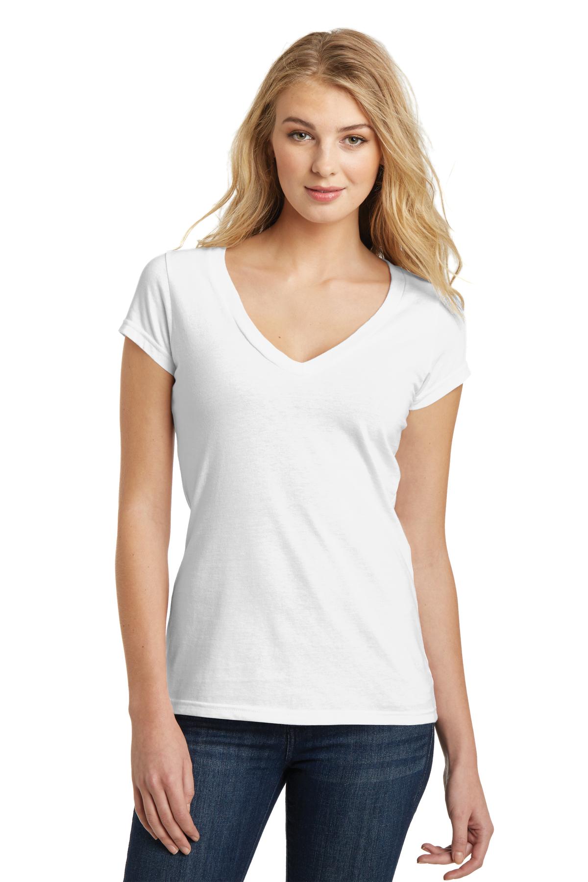 District  DT6502 - Juniors Very Important Tee  Deep V-Neck